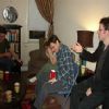 Adam is explaining something. It's his way. (Left to right picture of Charlie, John, Adam)