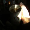Coffee is my fourth love.  There's Adam, Commodore, Tsunami, and then coffee.  Sorry mom and dad. Those brown bits on the side of the mug is cinnamon.  Yum!